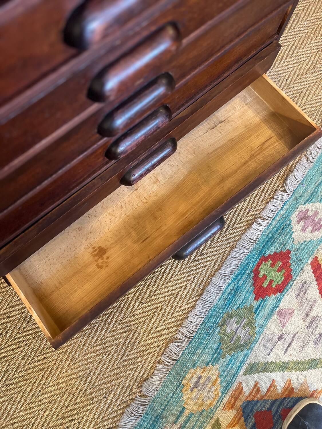 Vintage wooden architect's professional furniture