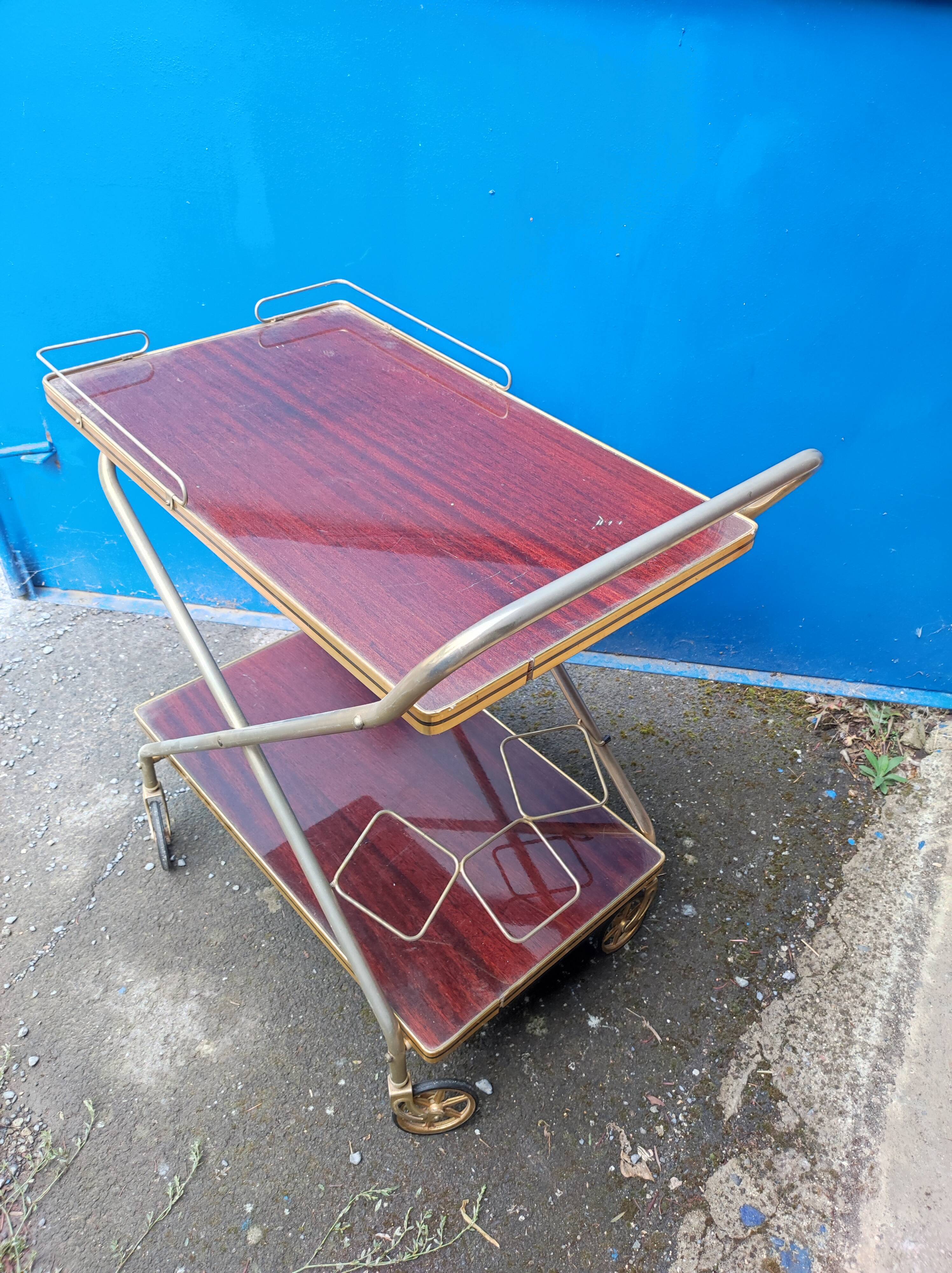 Dessert table with wheels vintage bar trolley 60 70