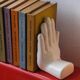 Ceramic bookends in the shape of hands x3, Holland, 1980s