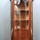 Curved display bookcase in Louis XV style marquetry circa 1900-1920