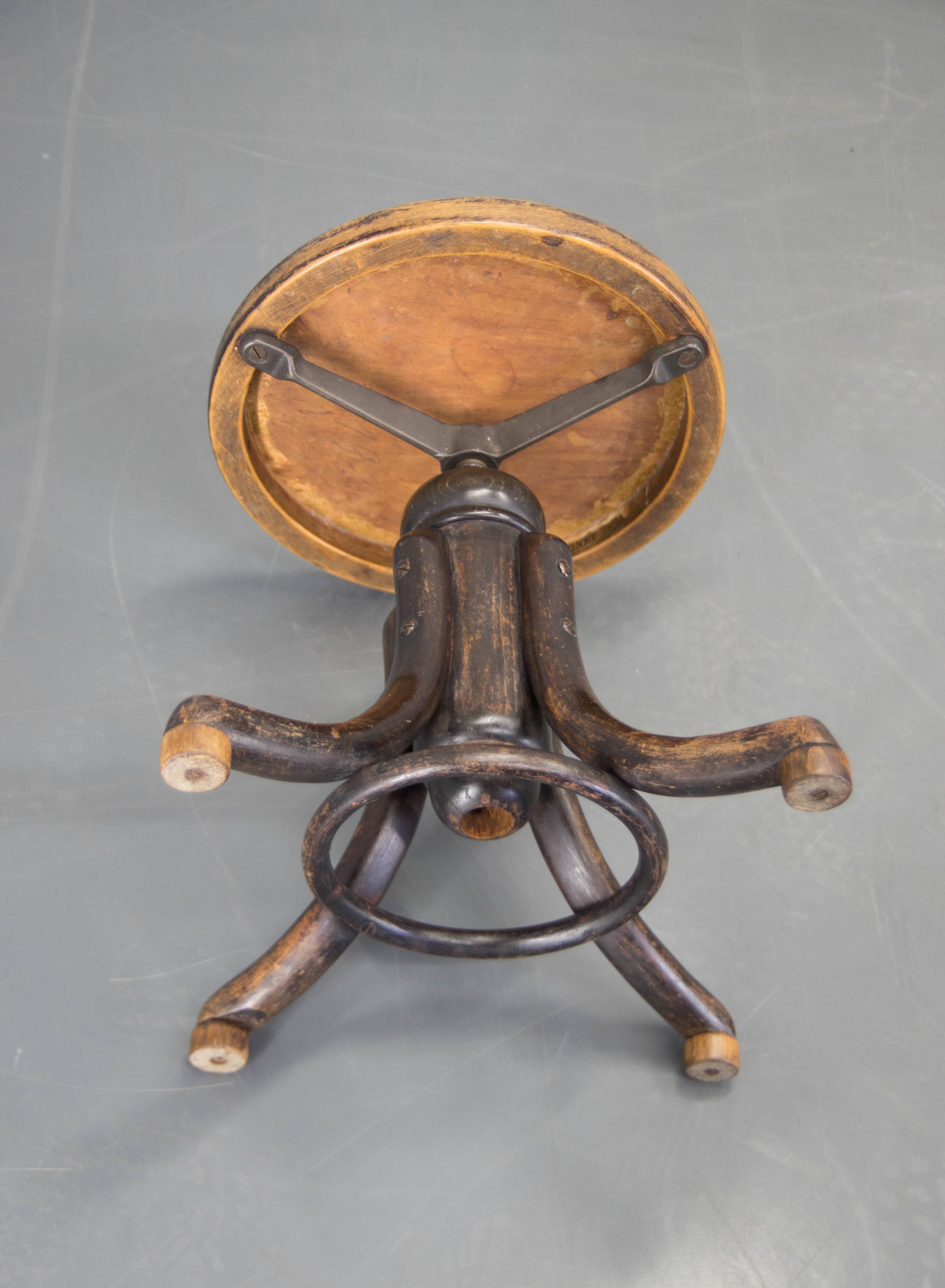 Tabouret de piano, Thonet, années 1920