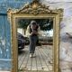 Old gilded mirror Napoleon III style