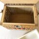 Low fishing box stool in rattan and skai