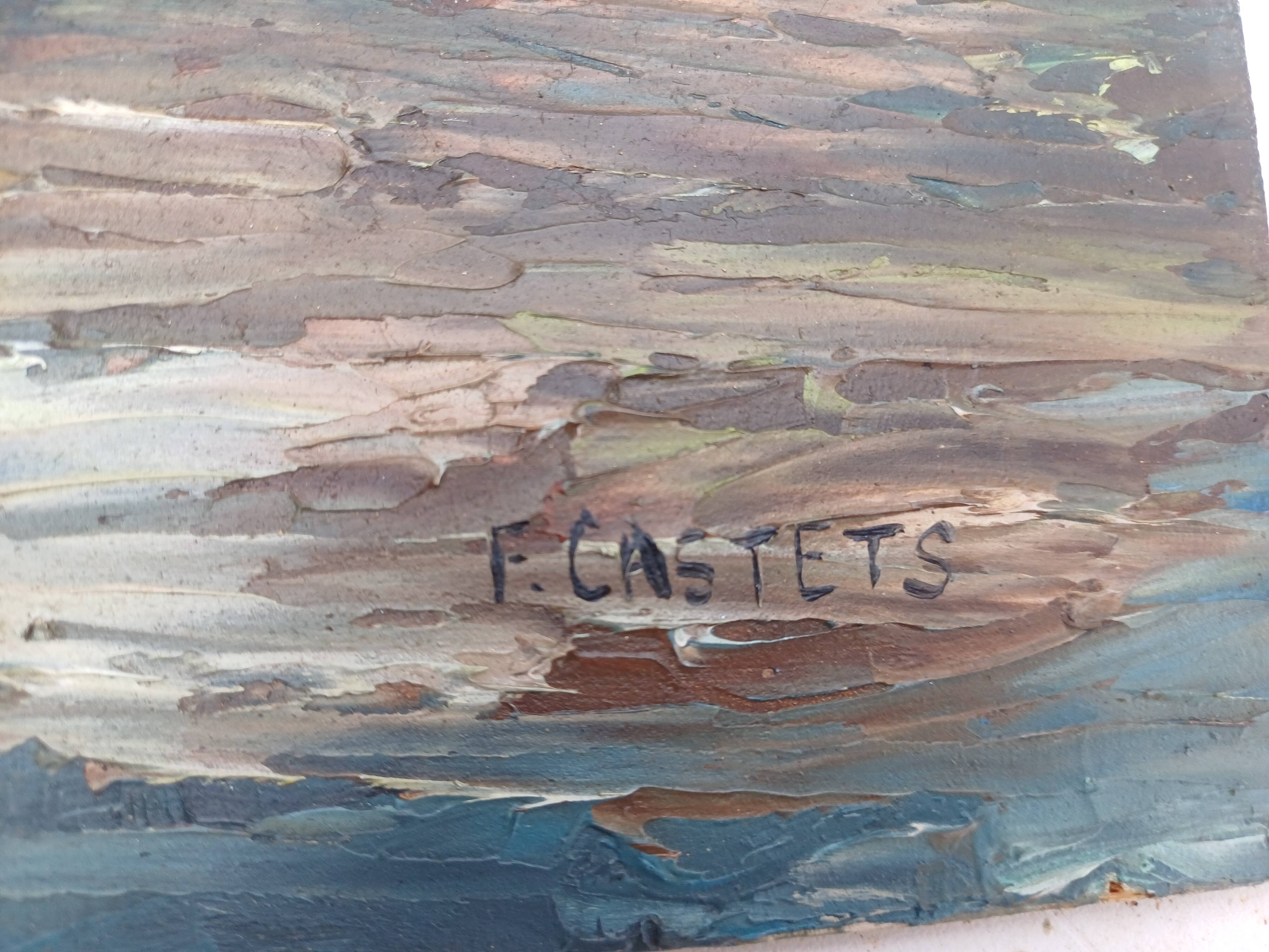 Oil on Panels 19th by F.Castet