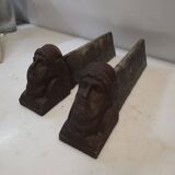Pair of cast iron andirons