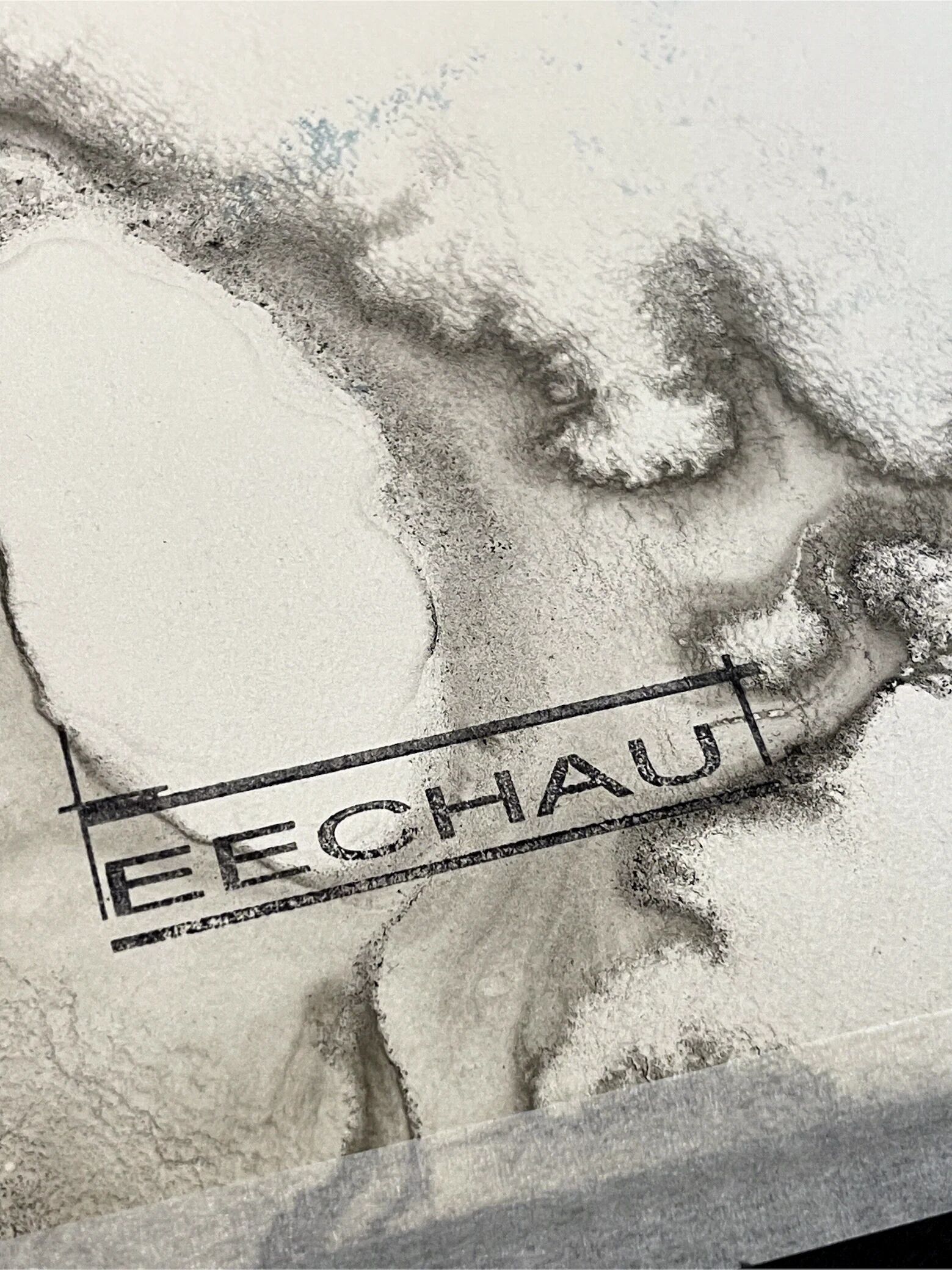 Œuvre originale sur papier signée Eugène Eechaut, 1973 - Encadrée