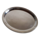 Small oval dish in silver-plated metal