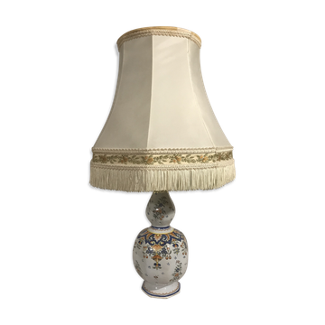 Old lamp vase painted ceramics  Quimper