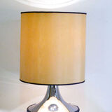 Large Italian Table Lamp with Hammered Glasses, 1970s