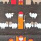 Södahl 1960s jute table runner, Nativity scene