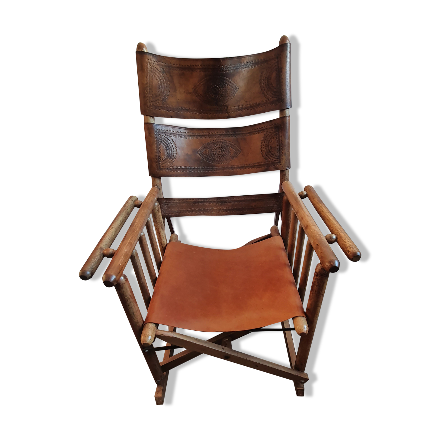 1950 leather rocking chair