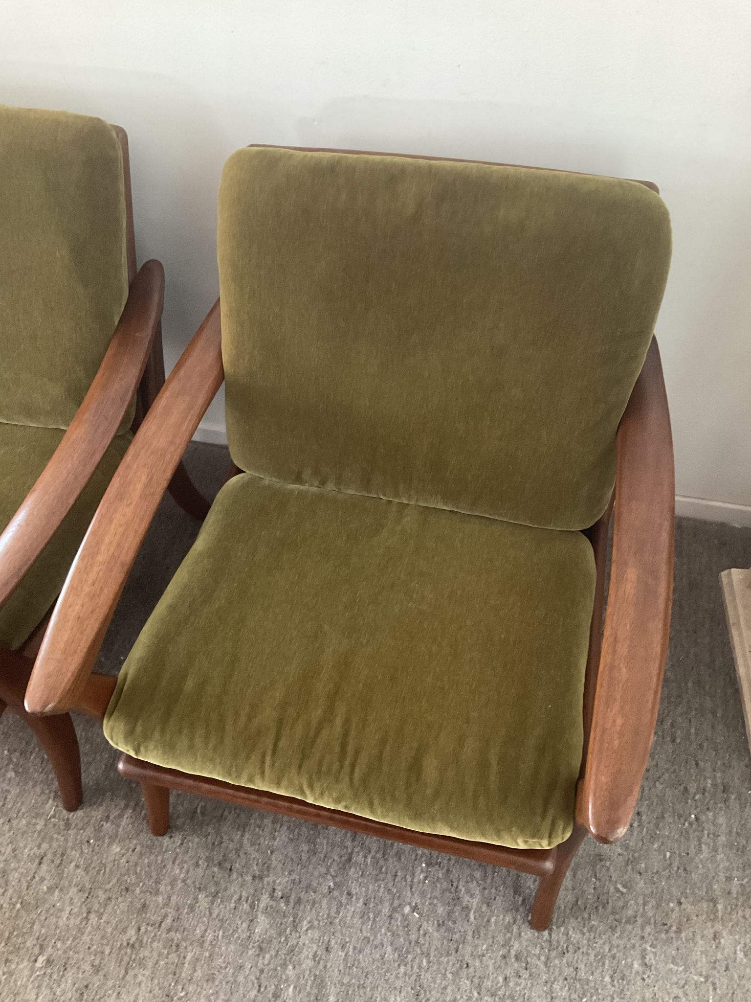 Pair of Scandinavian armchairs De Ster Gelderland in teak 60s