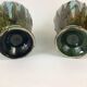 Pair of enamelled ceramic vases Barbotine Art Nouveau