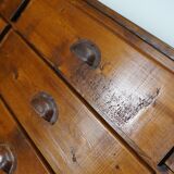 Dutch pine industrial apothecary cabinet, 1950s