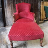 Armchair and footrest napoleon III