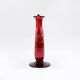 Vintage red blown glass carafe "Anneau"
