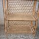 Rattan and wicker folding shelf