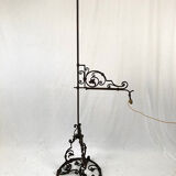 Large wrought iron lamppost, nineteenth
