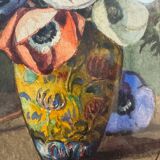 Still life with anemones, signed early 20th century