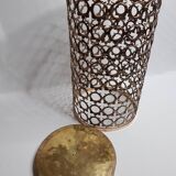 Porte parapluies ancien de style empire en laiton et cuivre doré
