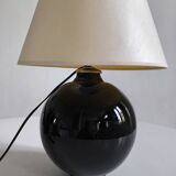 Black opaline ball lamp 1950