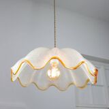 Mid-Century Italian Murano Glass and Brass Pendant Lamp