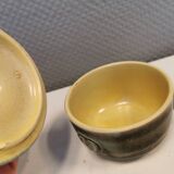 Lovely small ceramic sugar/jam jar, designed by Danish Jette Hellerøe 1970s.