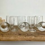 9 small vintage twisted glasses