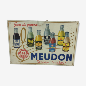 Plaque publicitaire en métal Meudon