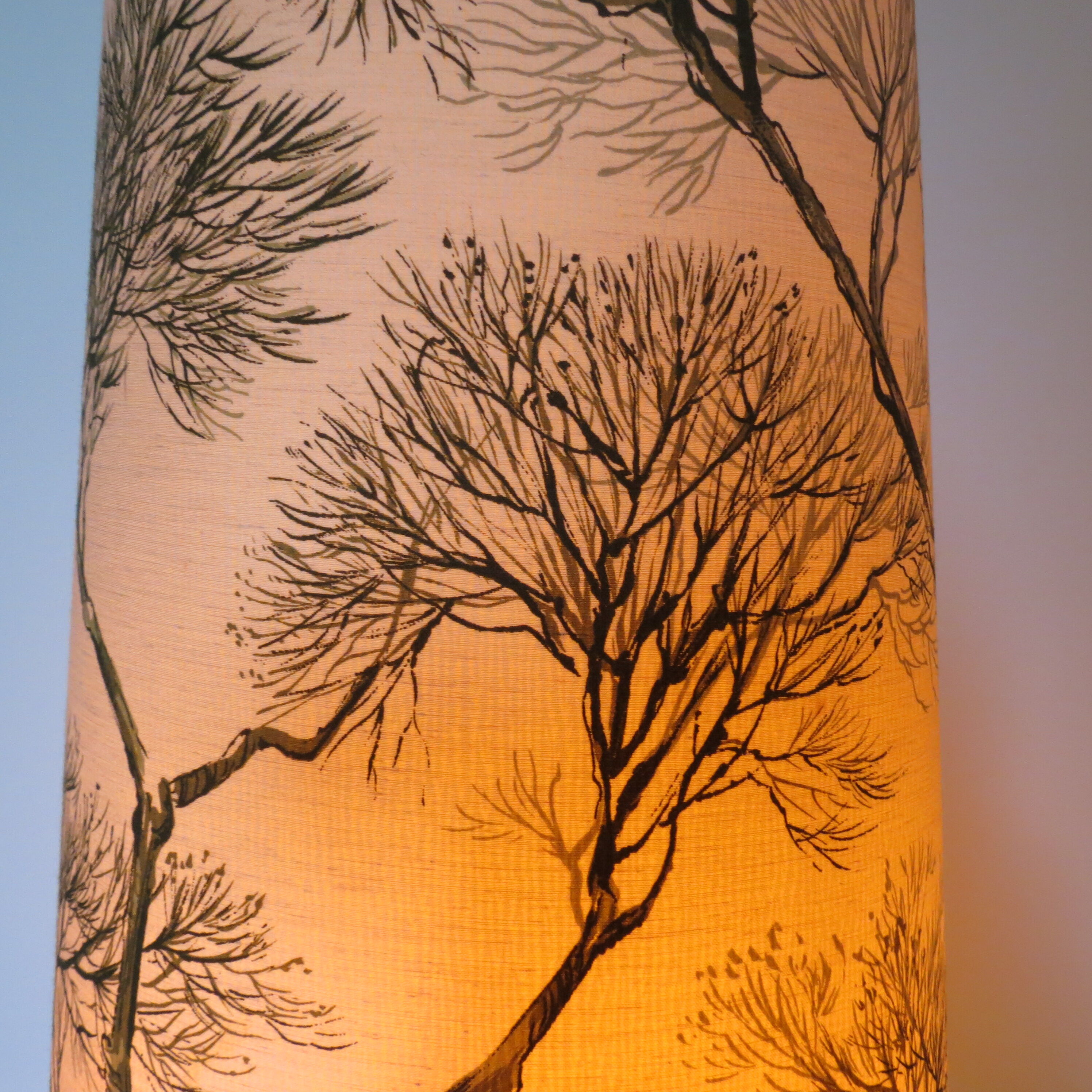 West german fat lava pottery twin bulb floor lamp 1970s