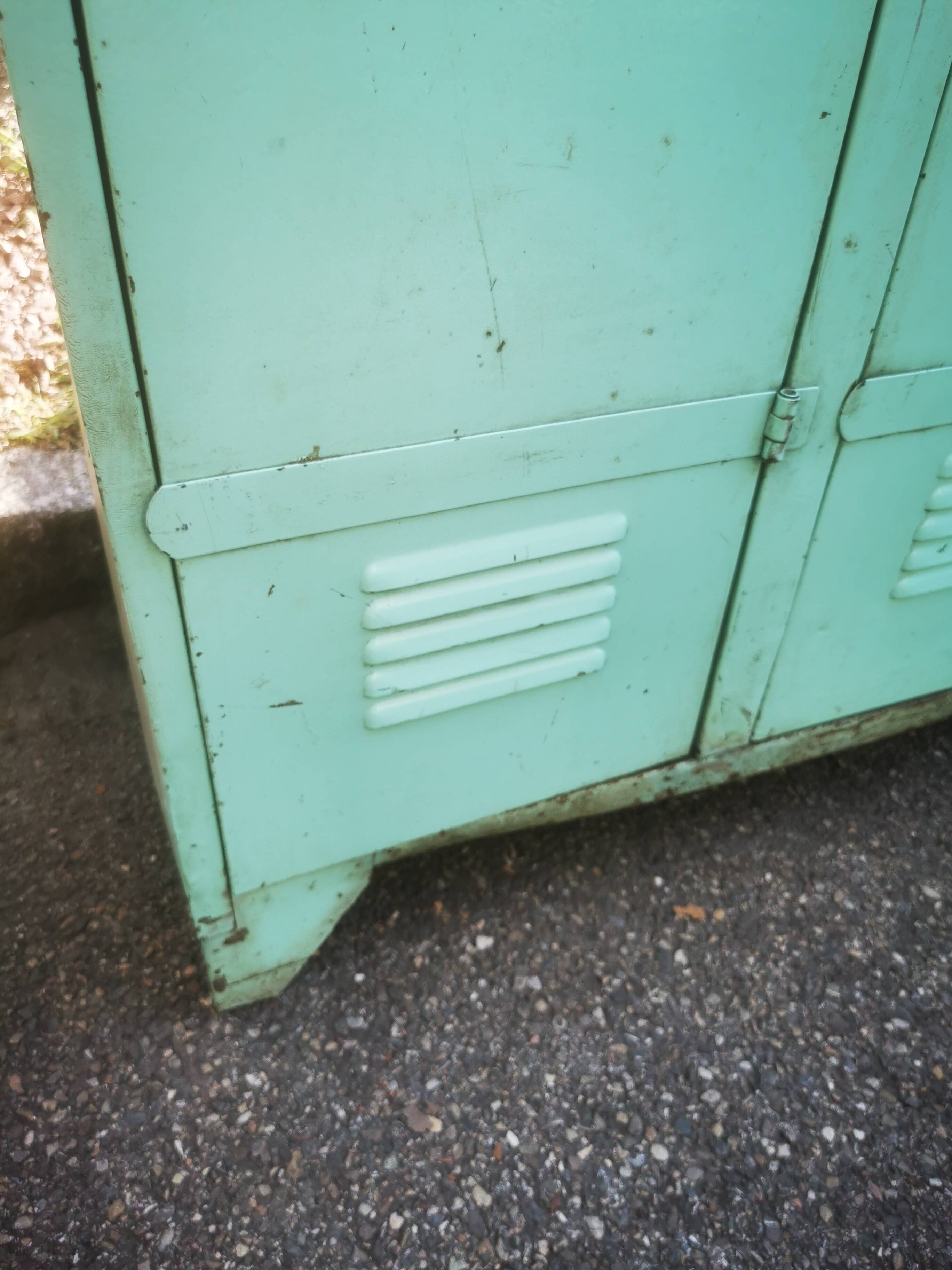 Vintage metal locker cabinet