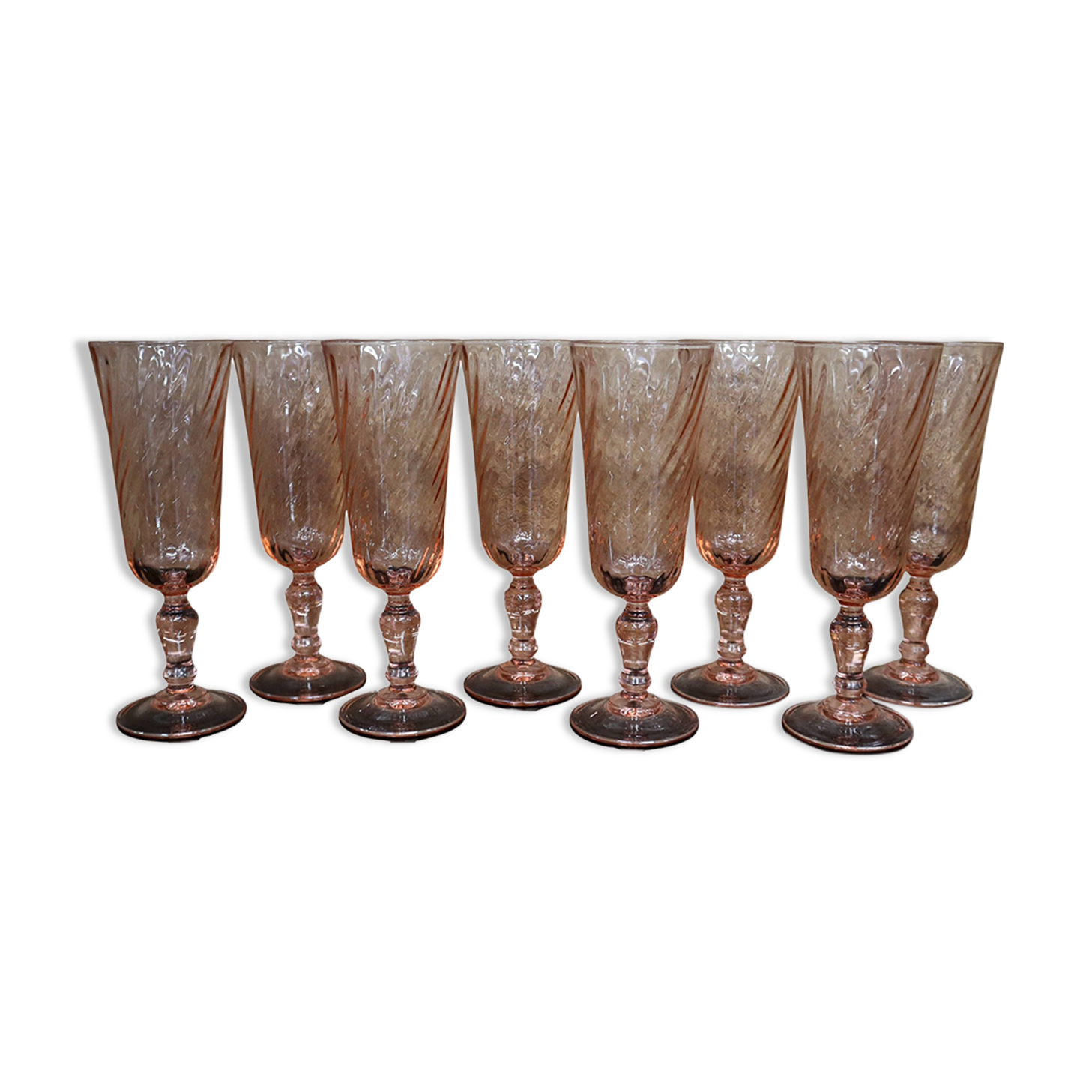 8 Rosaline Luminarc champagne flutes