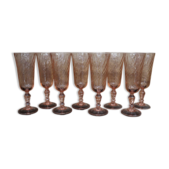 8 Rosaline Luminarc champagne flutes
