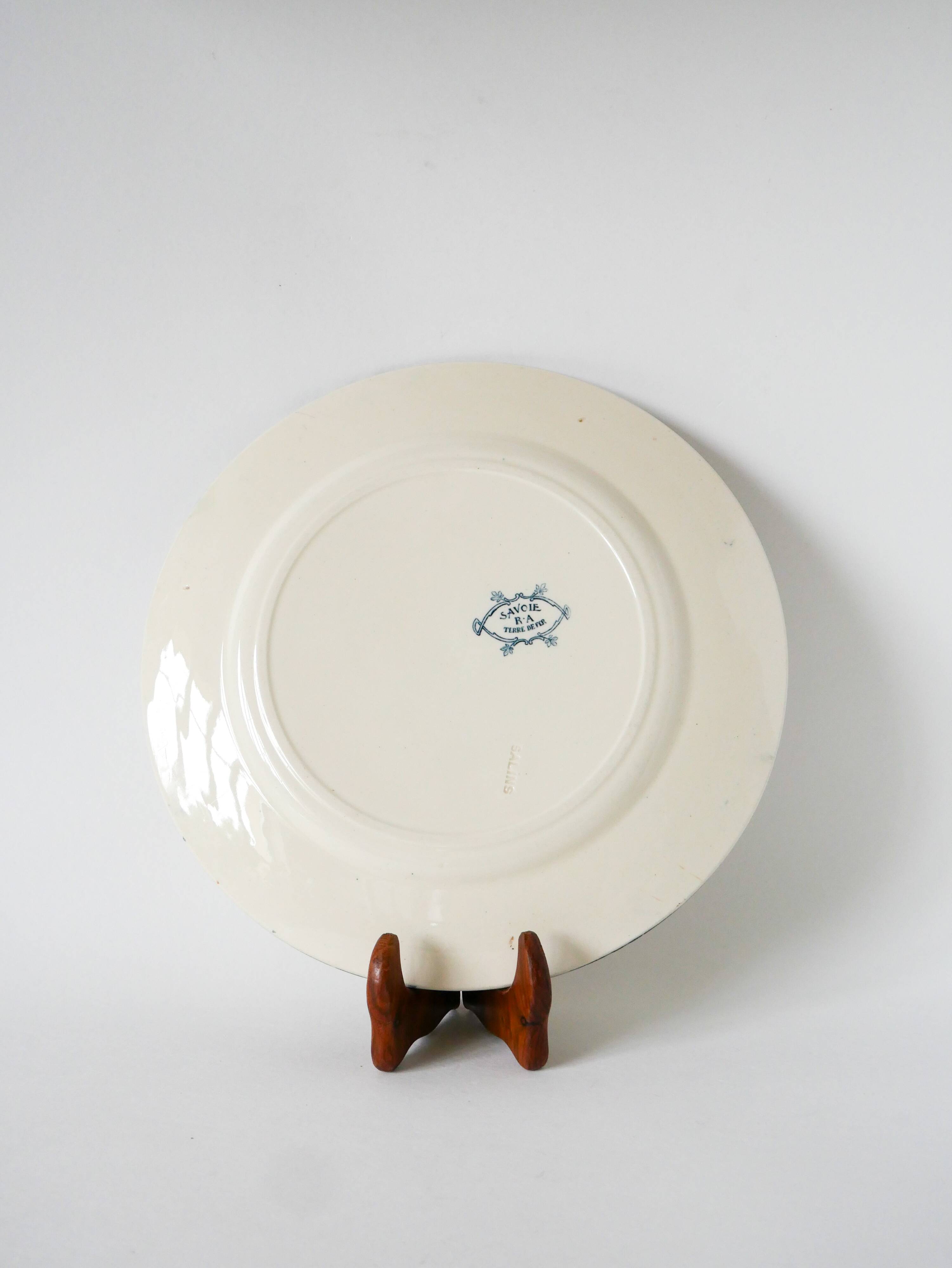 Large round ironstone platter, "Savoie" pattern, 19th century