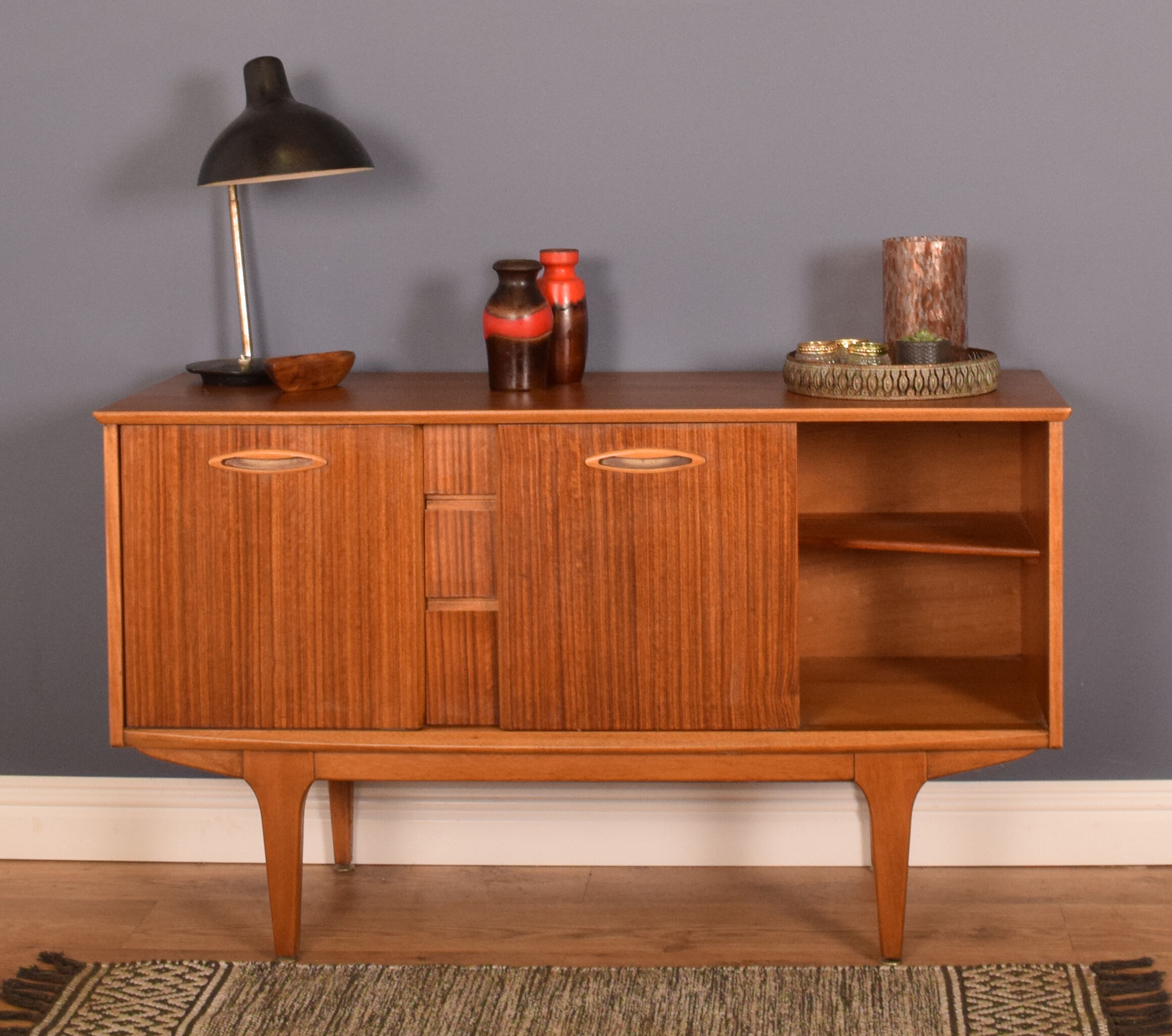 Restored Short Walnut Retro Jentique 1960s Sideboard