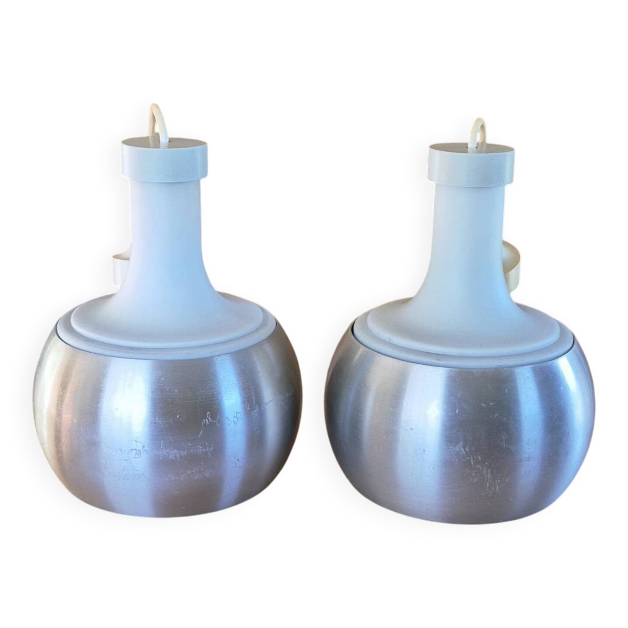 Vintage space-age chandeliers model P118, designer Rolf Krüger for Staff.