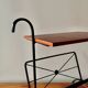 Porte-revue et sellette  vintage en bois et fer forgé