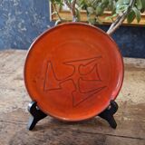 Juliette Derel enameled ceramic plate 1950