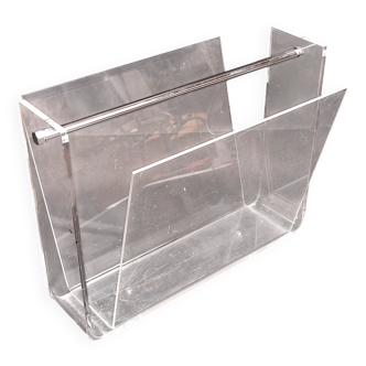 Porte Revues vintage Plexiglas 70 DAVID LANGE