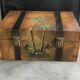 Vintage chest hand painted robinson treasure of the galleon