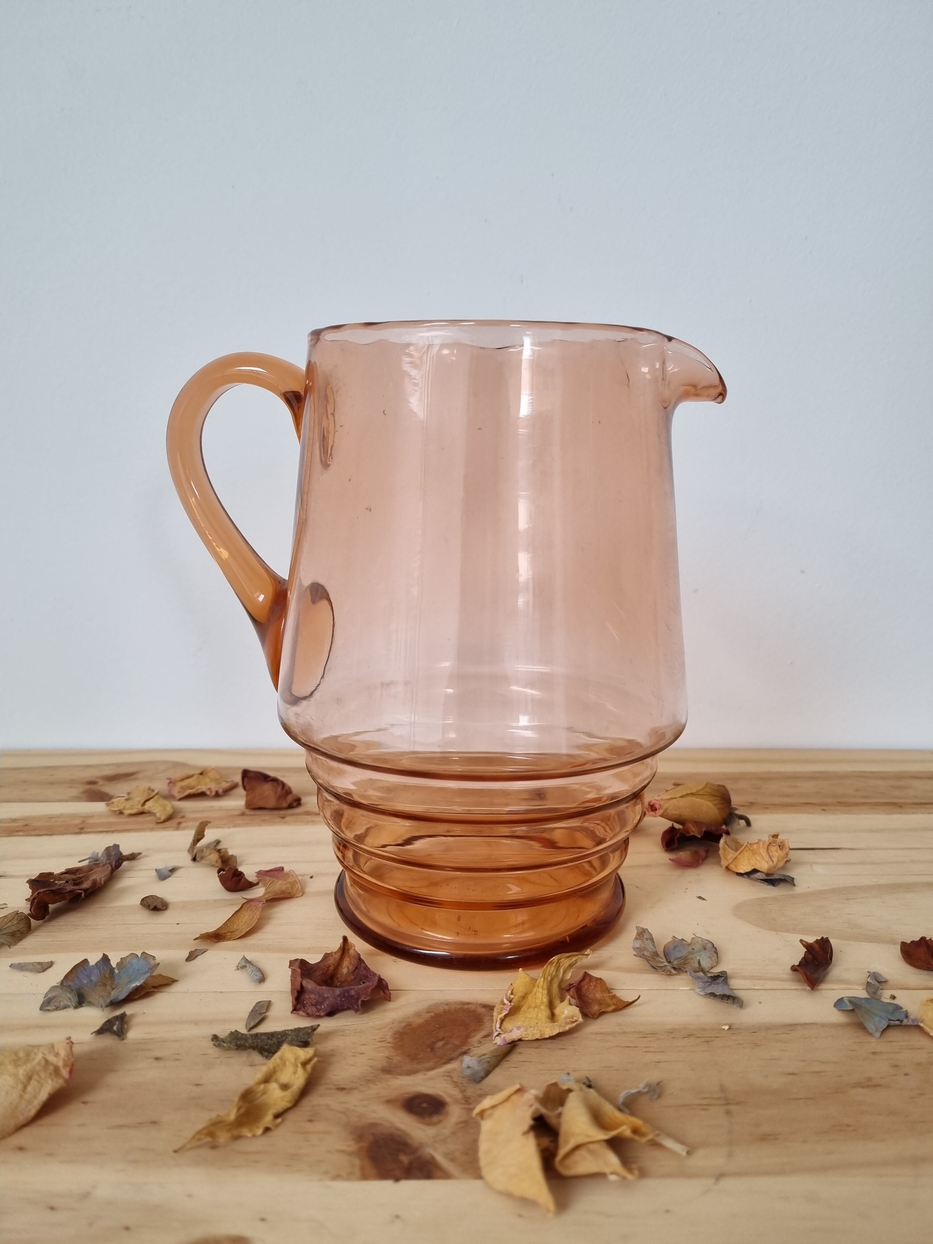 Pitcher carafe vase rosaline vintage