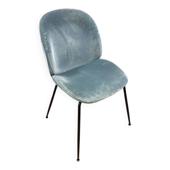 Beetle dining chair Turquoise / Matt Black - Gubi