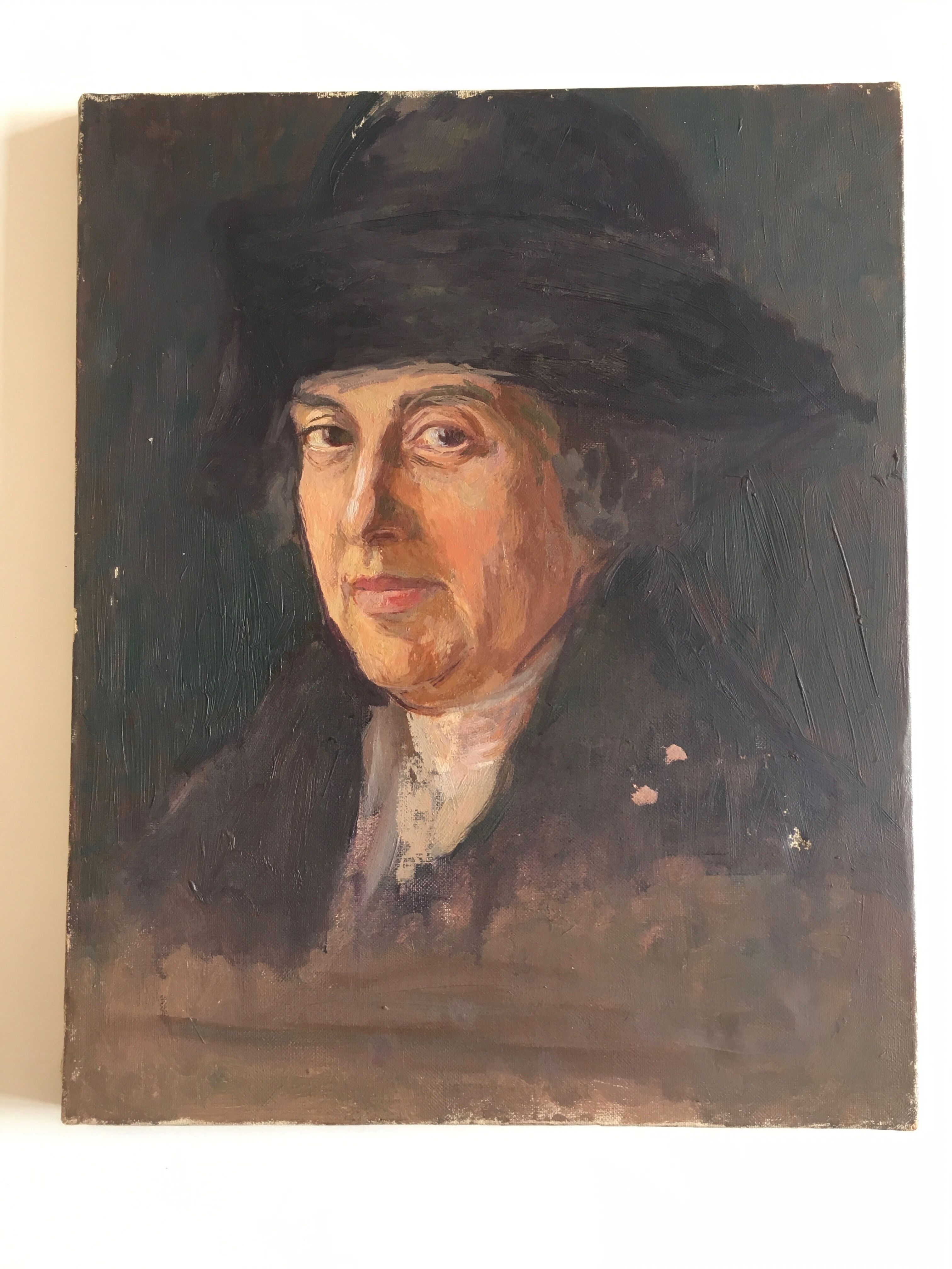 Oil portrait of a wealthy man in the 1920s