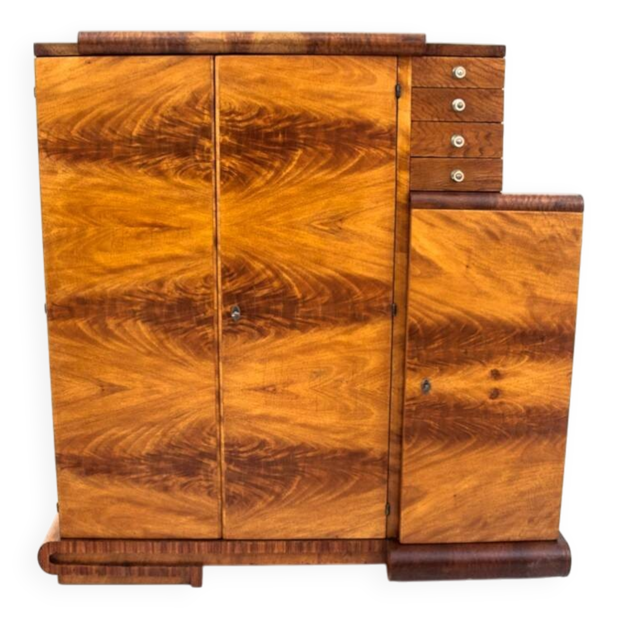 Chest of drawers - bar in Art Deco style, Poland, 1950s.