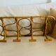 Vintage rattan wall-mounted coat rack