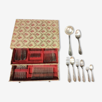 Housewife 74 Pieces Silver Metal Louis XV Style