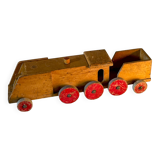Large wooden locomotive, antique toy