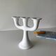 Chandelier with 3 branches in white ceramic Guldkroken Sweden – Vintage