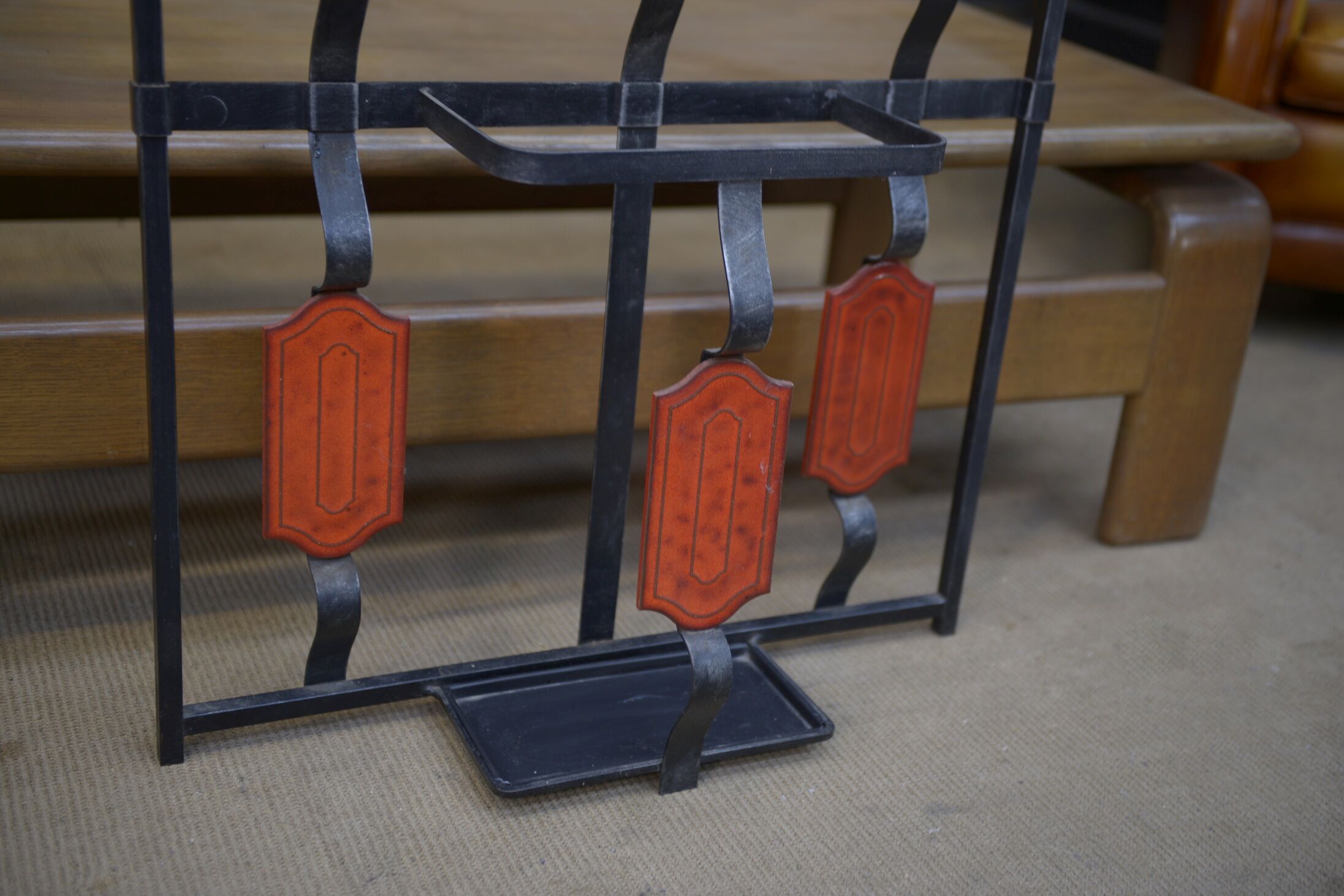 Vintage coat rack in ceramic and metal 1960