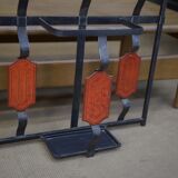 Vintage coat rack in ceramic and metal 1960